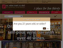 Tablet Screenshot of ocwinemart.com